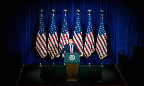 President Donald Trump departs the Donald J. Trump- John F. Kennedy Center for the Performing Arts in Washington, D.C., Tuesday, January 6, 2026, en route the White House. (Official White House Photo by Daniel Torok)