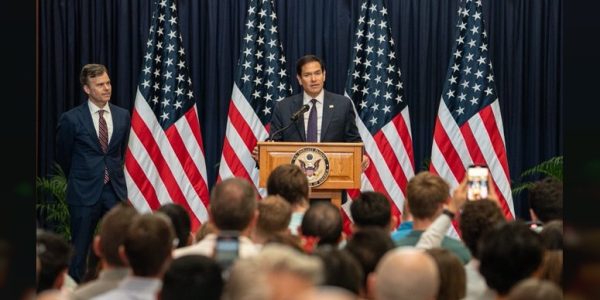 מזכיר המדינה האמריקני מרקו רוביו . צילום רשת x