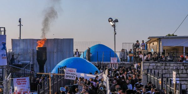 מירון לג בעומר תשפ''ג בזריחה ותפילת שחרית. צילום דב בער הכטמן.