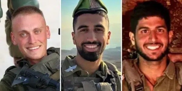 סרן נועם מדמוני, סמ"ר בן כהן וסמ"ר מקסים אנטיס צילום: דובר צה"ל