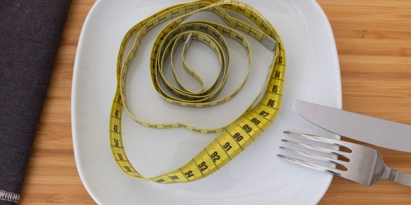 tape measure on a plate