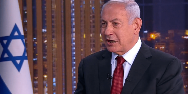 נתניהו בראיון. צילום מסך
