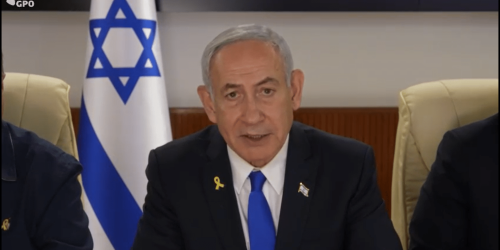 נתניהו בקבינט. צילומסך