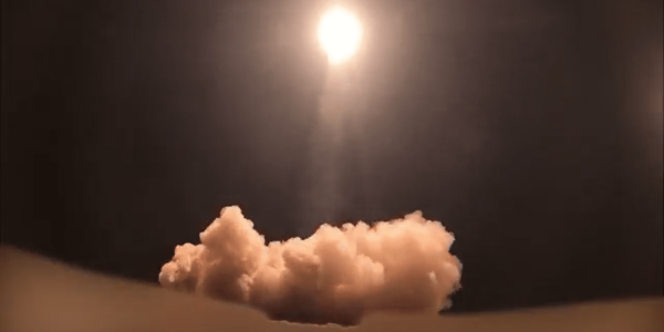 שיגור טילים במתקפה האיראנית בקטאר. צילום: התקשורת האיראנית