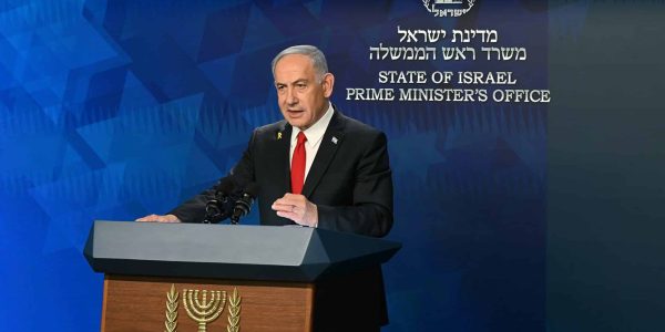 ראש הממשלה בנימין נתניהו במסיבת עיתונאים. צילום: חיים צח/לע"מ