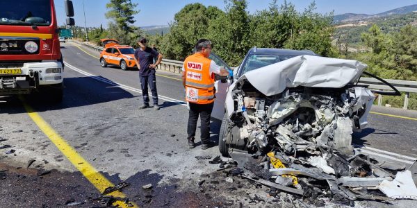 זירת תאונה. צילום: איחוד הצלה